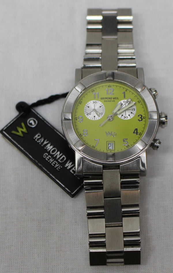 RAYMOND WEIL W1 Parsifal Chronograph 6800 Lime Dial Watch 35mm