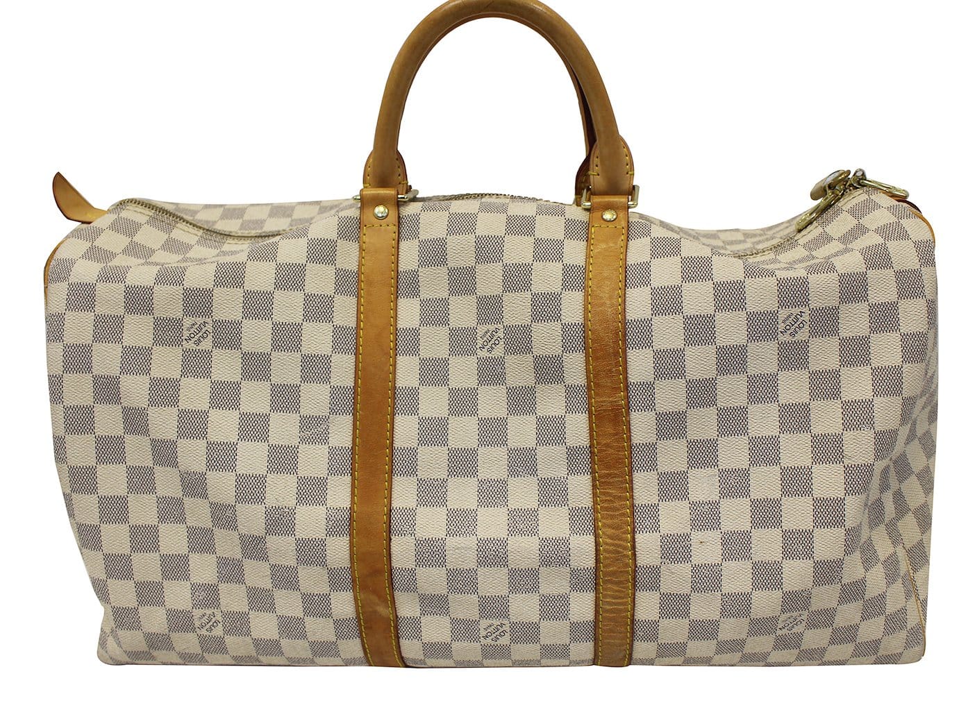 Louis Vuitton LV N48223 Damier Azur Keepall 45 Boston Travel Bag storage bag