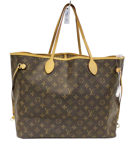LOUIS VUITTON Monogram Canvas Neverfull GM Brown Tote Bag