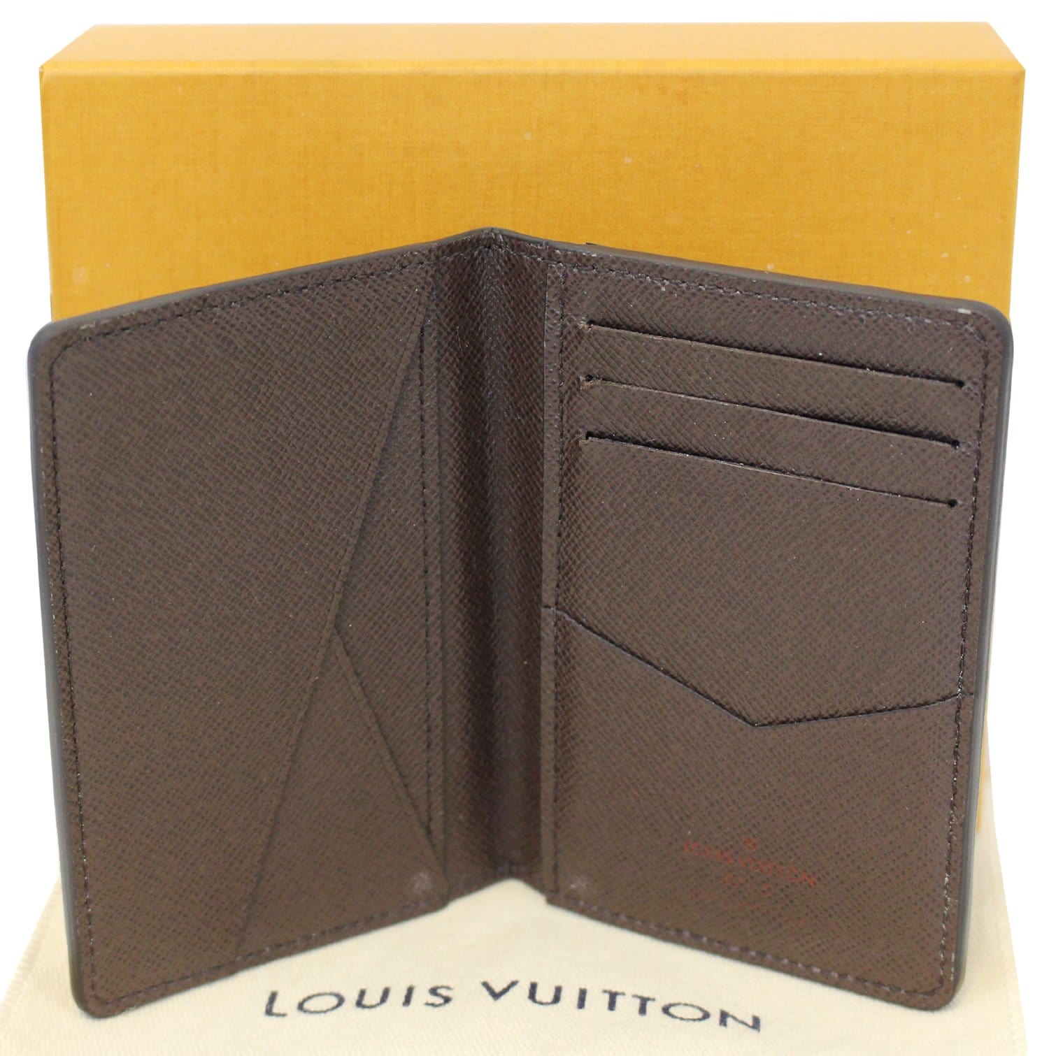 Pocket organizer leather small bag Louis Vuitton Yellow in Leather