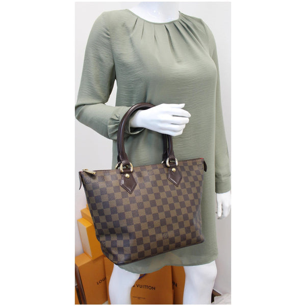 Louis Vuitton Saleya PM Damier Ebene Tote Shoulder Bag - women