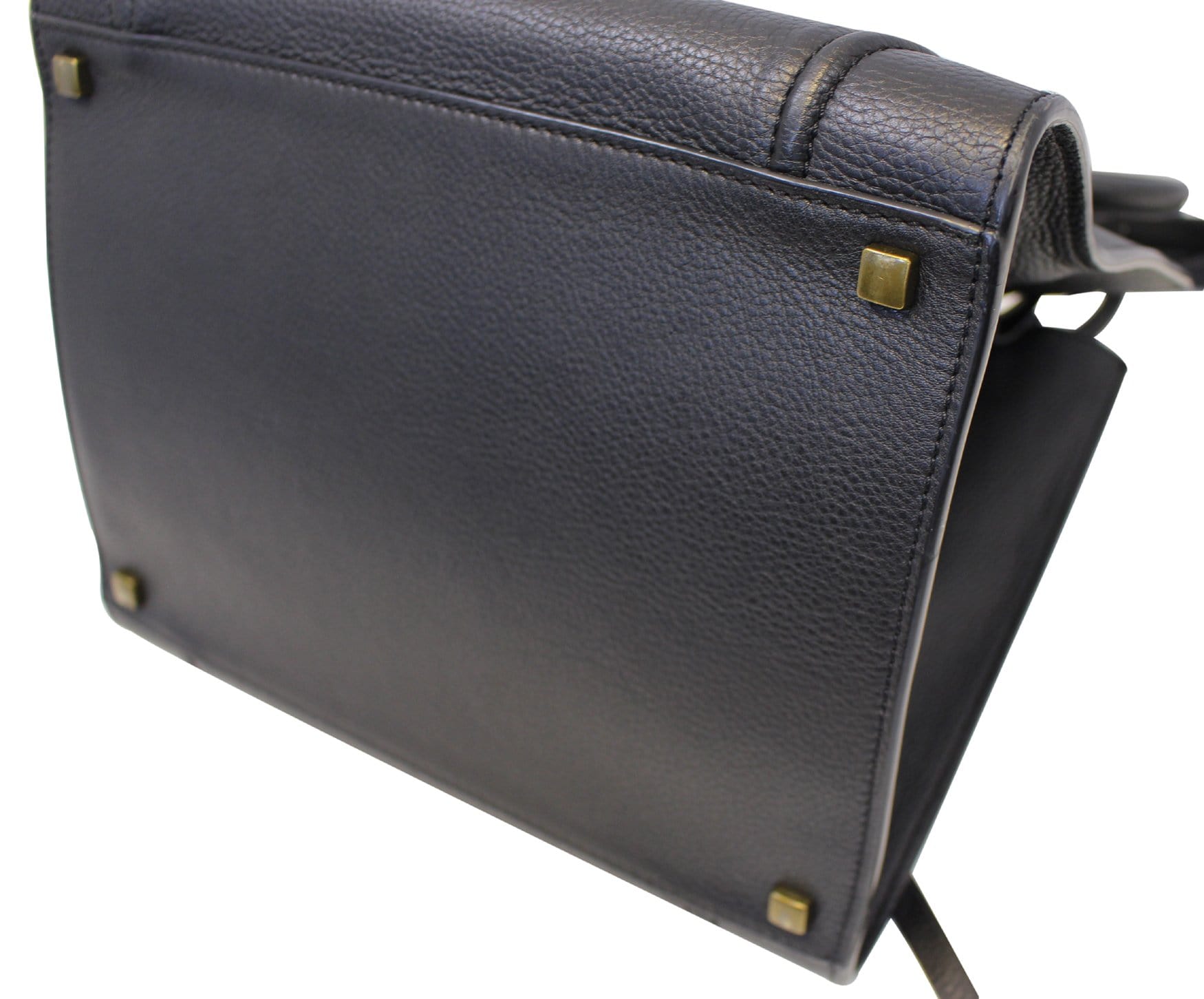 CELINE Black Grained Calfskin Leather Small Big Bag w/ Strap Tote Bag -  $2,950