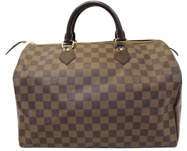 LOUIS VUITTON Damier Ebene Speedy 35 Satchel Bag
