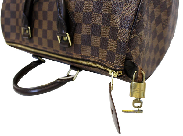 LOUIS VUITTON Damier Ebene Speedy 35 Satchel Bag