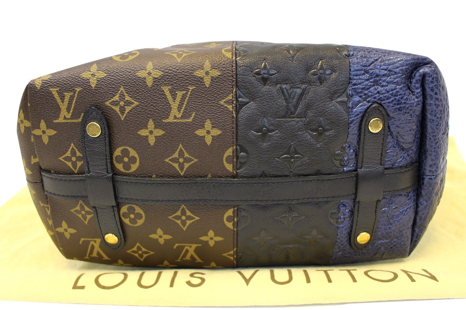 Louis Vuitton Monogram Blocks Stripes Medium Marine Bag