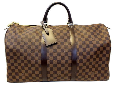 LOUIS VUITTON Damier Ebene Keepall 45 Travel Bag