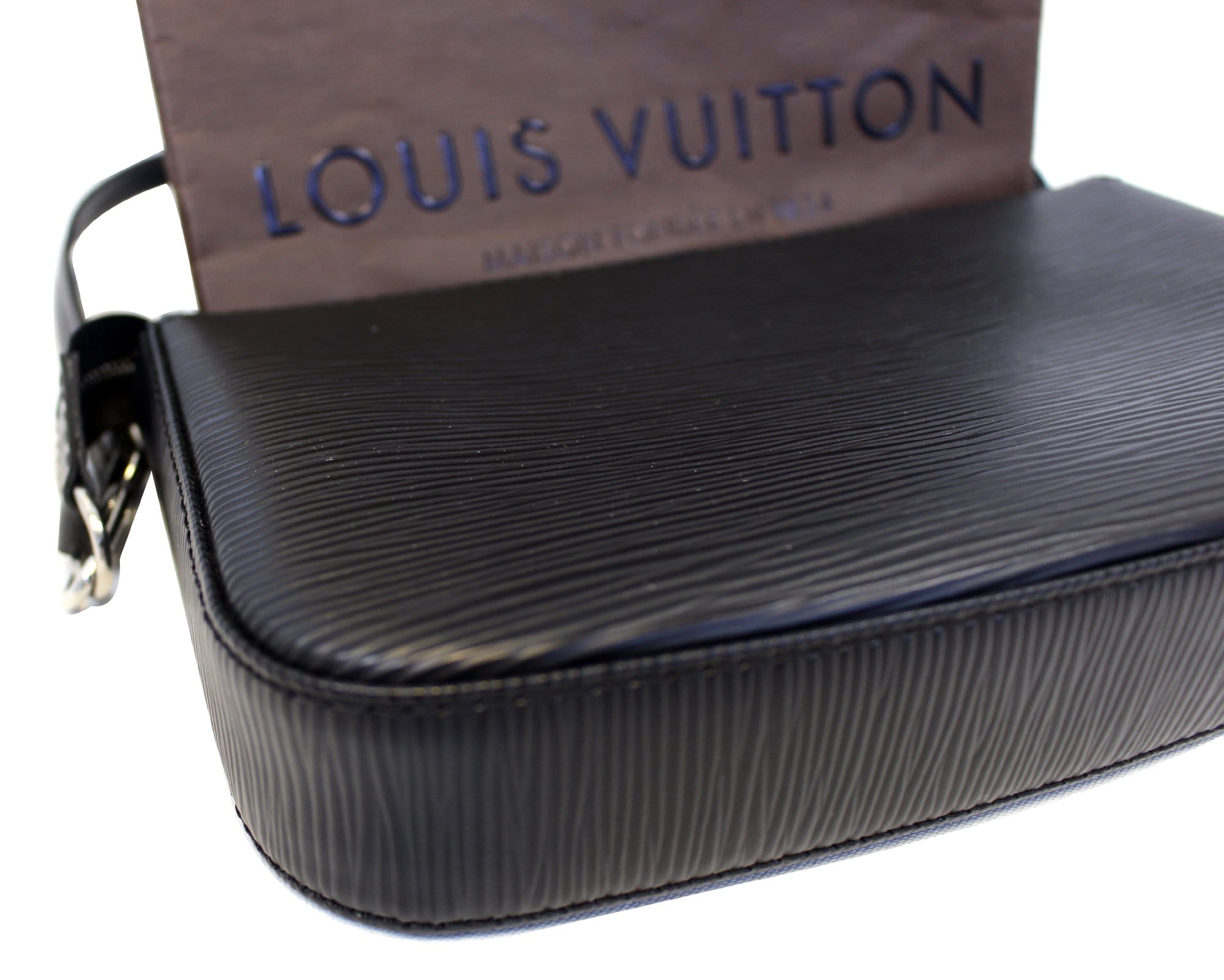 Louis Vuitton Black Epi Leather Pochette Accessories NM at Jill's  Consignment
