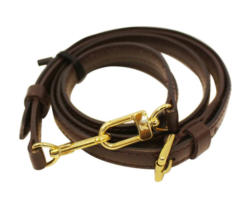 LOUIS VUITTON Leather Brown Shoulder Strap