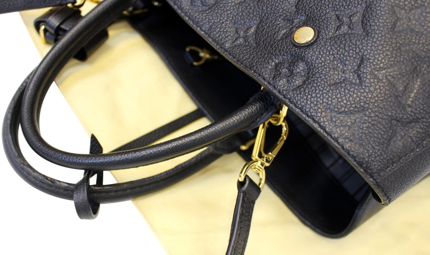 Louis Vuitton Sully MM Monogram Empreinte Noir Black Shoulder Bag 