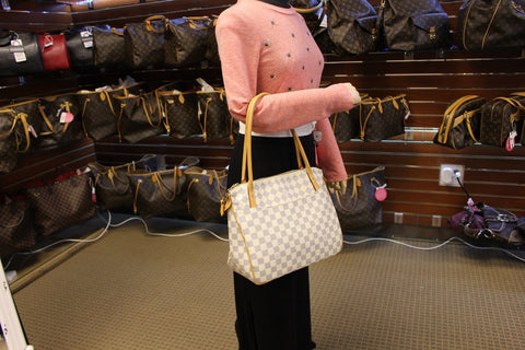 LOUIS VUITTON Damier Azur Figheri PM Shoulder Bag