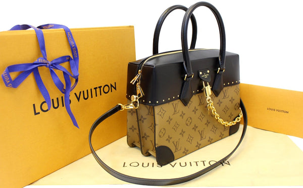 LOUIS VUITTON Reverse Monogram City Malle MM Shoulder Handbag