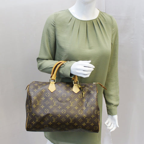 LOUIS VUITTON Monogram Canvas Speedy 35 Satchel Bag