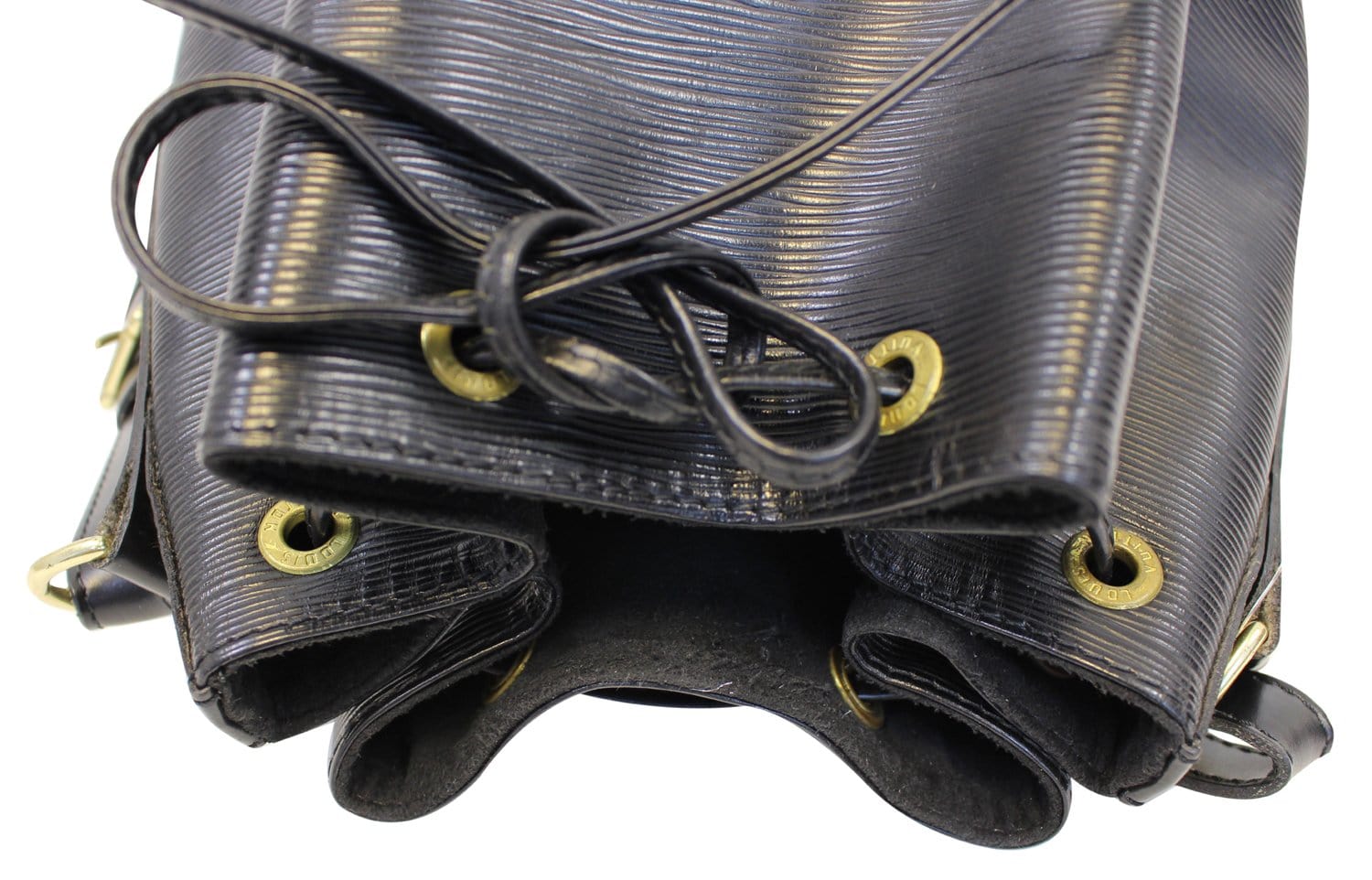Louis Vuitton Epi Petit Noe Purse Shoulder Bag Black PVC leather Gold  Hardware