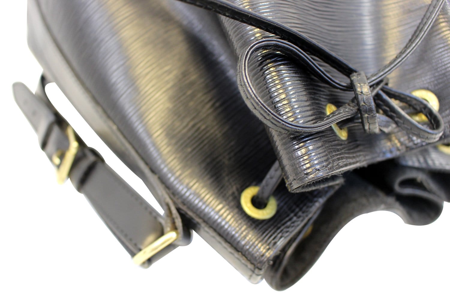 Louis Vuitton Petit Noé Handbag in Blue EPI Leather and Black Leather