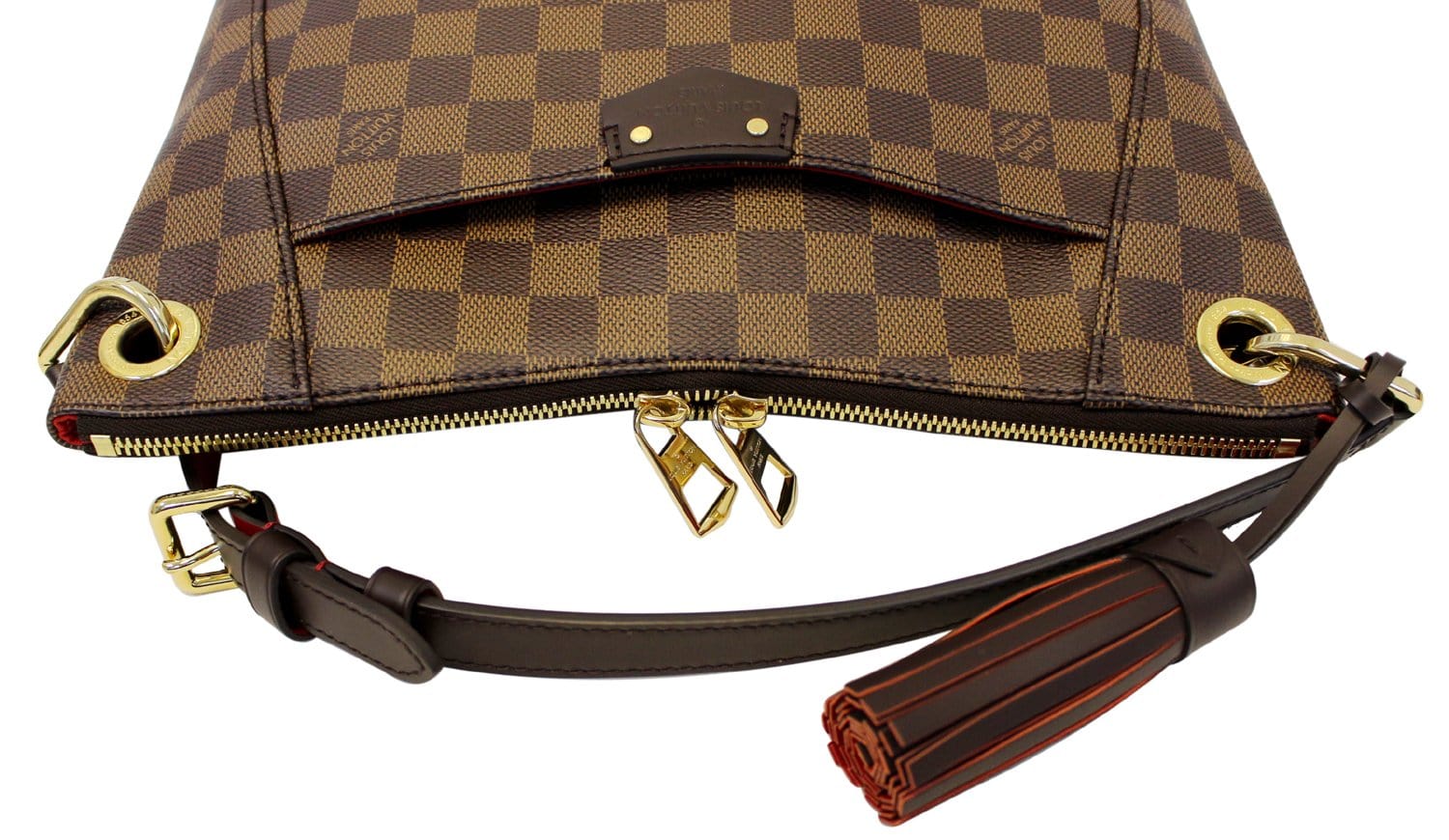 Louis+Vuitton+South+Bank+Besace+Shoulder+Bag+Brown+Canvas+Damier for sale  online