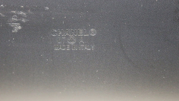 CHANEL Black Patent Leather Wide Belt Size 40