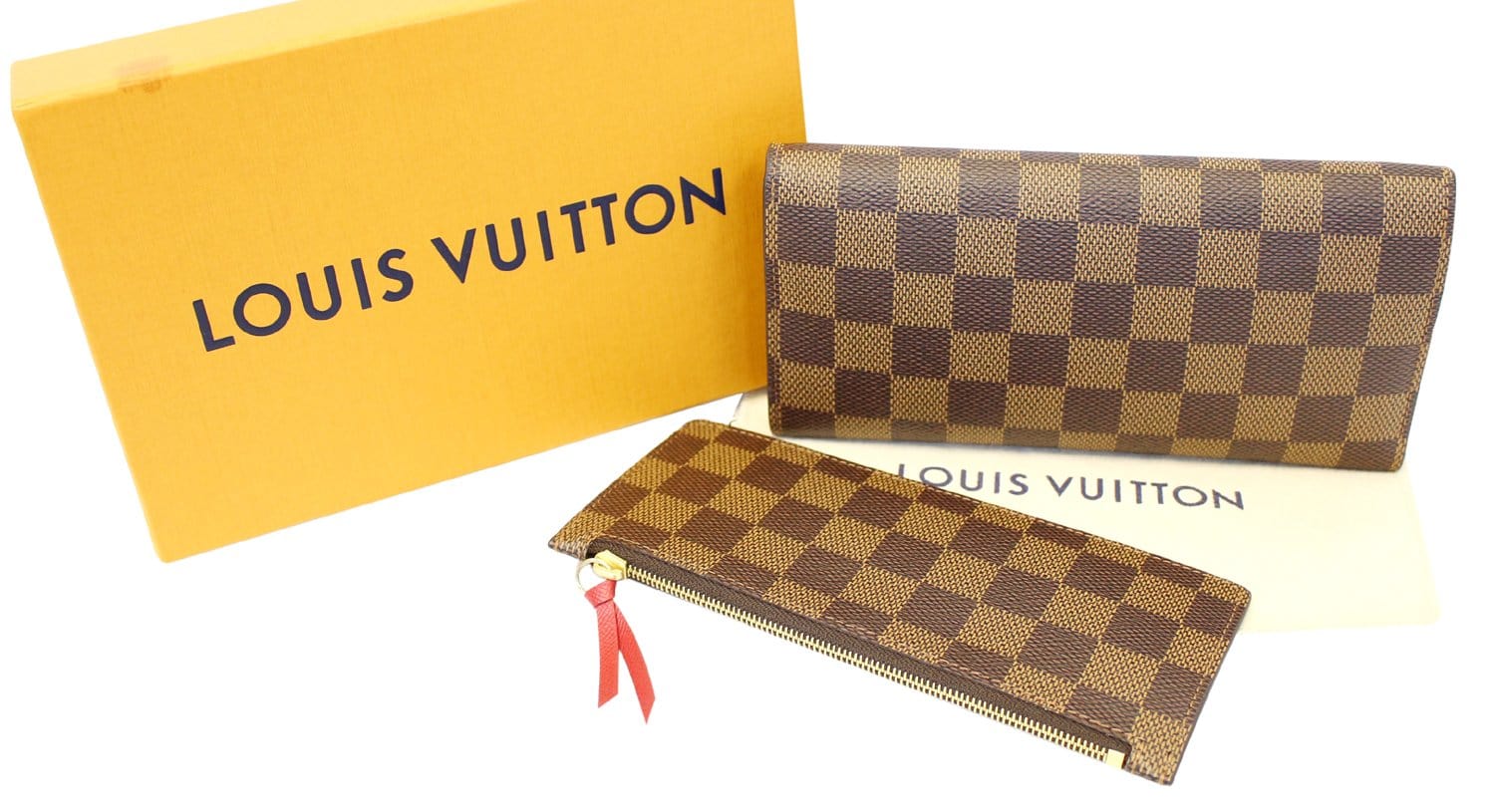 Louis Vuitton Damier Ebene Josephine Wallet w/ Box & Receipt