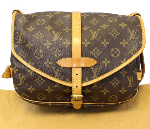 LOUIS VUITTON Monogram Canvas Saumur 30 Crossbody Bag