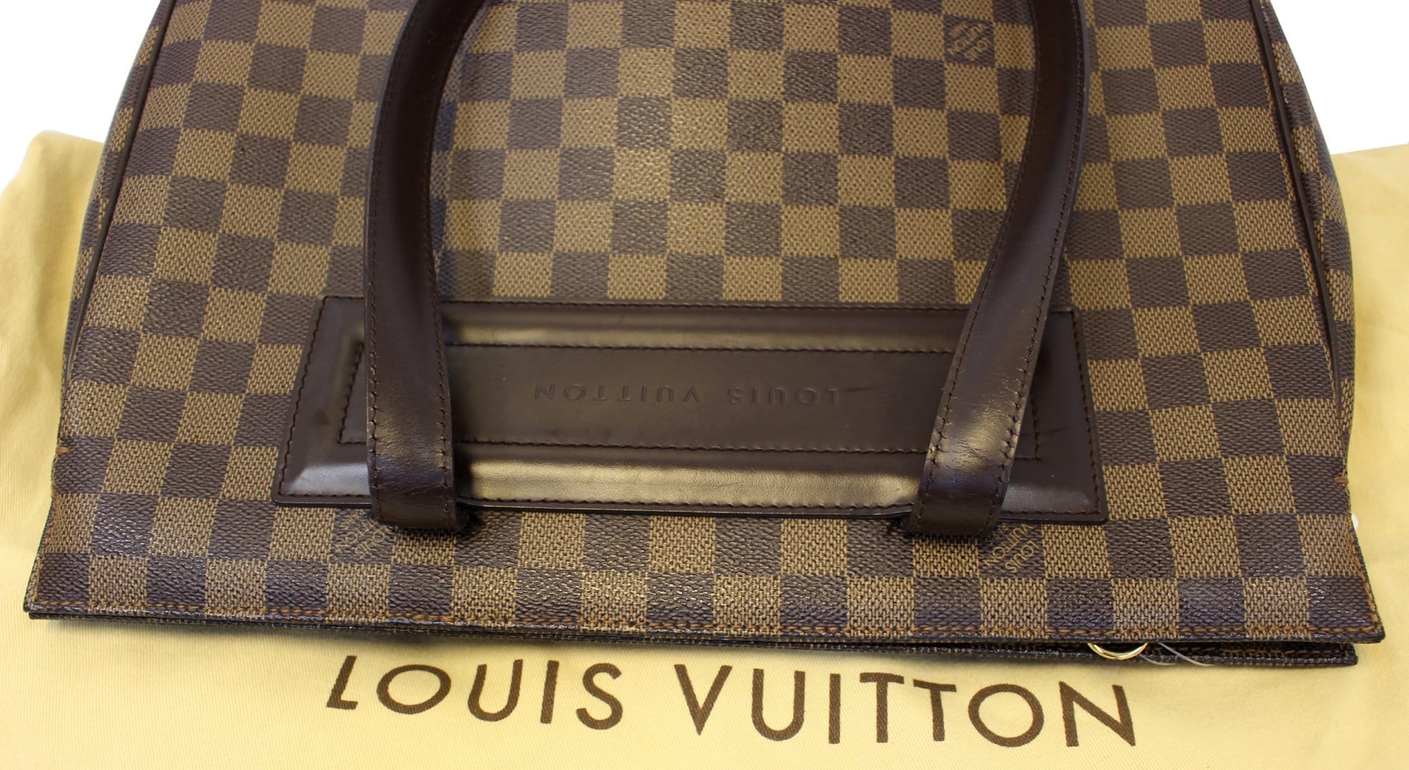 Louis Vuitton Brown, Pattern Print Damier Ebene Parioli Tote