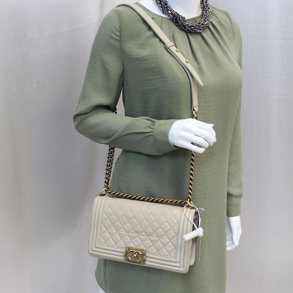 Chanel Boy Medium Flap Quilted Shoulder Bag for women