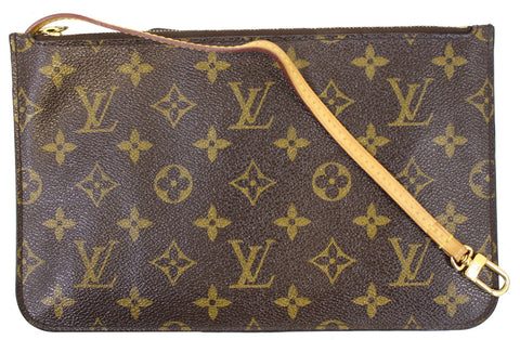 LOUIS VUITTON Pre Owned  Pochette Wristlet Fuchsia Monogram Neverfull MM 
