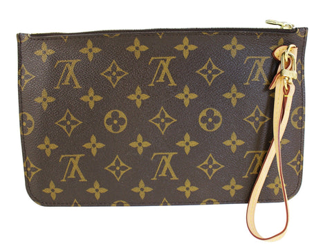 LOUIS VUITTON Monogram Neverfull MM Pochette Wristlet Clutch