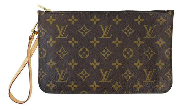LOUIS VUITTON Monogram Neverfull MM Pochette Wristlet Clutch