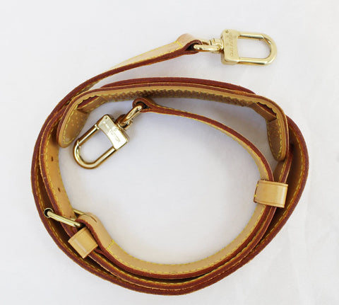 LOUIS VUITTON Leather Beige Bandouliere Shoulder Strap