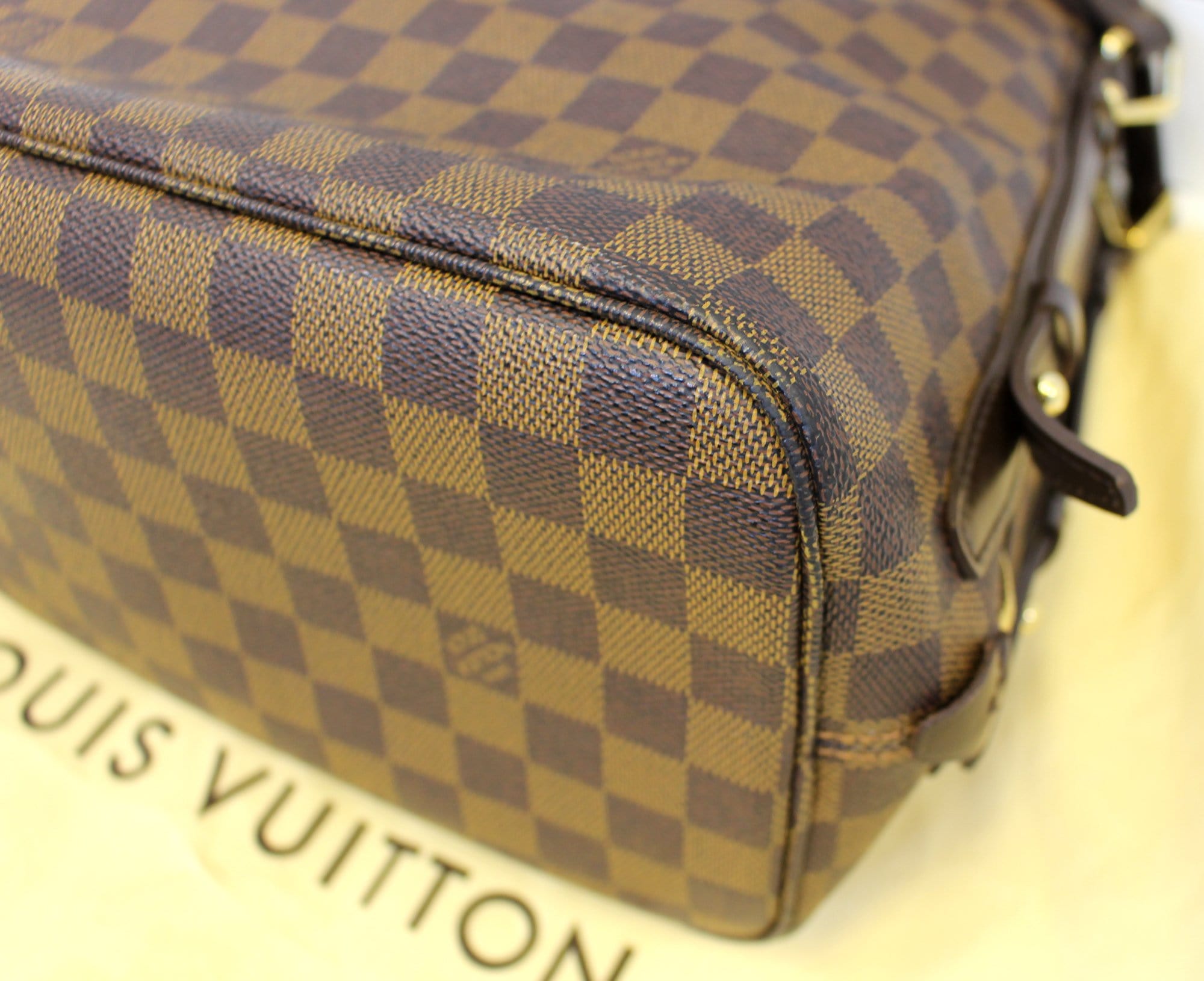 Louis Vuitton Brown Damier Ebene Cabas Rivington Cloth ref.623549