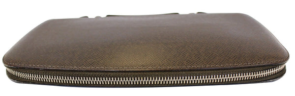 Louis Vuitton Atoll Organizer Taiga Wallet Brown zippy side