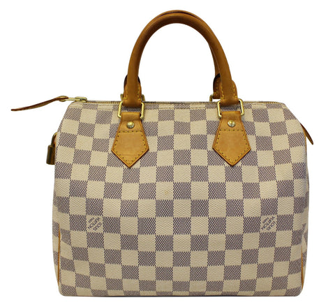 LOUIS VUITTON Damier Azur Speedy 25 Satchel Bag
