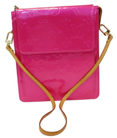 LOUIS VUITTON Monogram Vernis Mott Fuchsia Pink Shoulder Bag