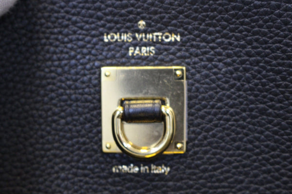 LOUIS VUITTON Noir Black Leather City Steamer MM Shoulder Bag