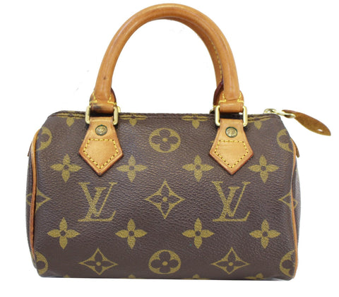LOUIS VUITTON Monogram Canvas Mini Speedy Satchel  Bag