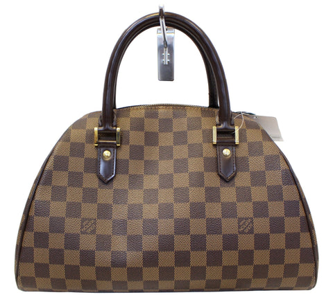 LOUIS VUITTON Damier Ebene Ribera MM Brown Satchel Bag