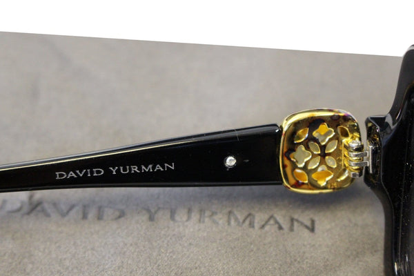 DAVID YURMAN Albion DY001 Black Onyx Gold Carnelian Wayfarer Sunglasses