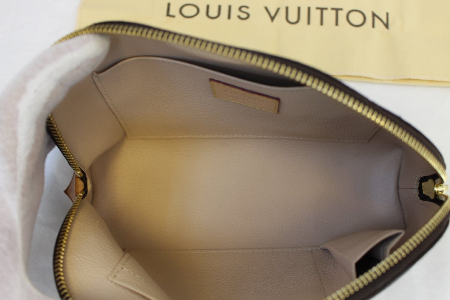 Louis Vuitton Cosmetic Pouch Monogram Canvas GM Brown
