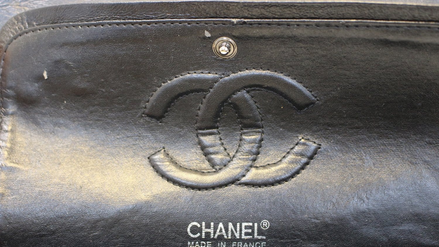 CHANEL Black Metallic Reissue 2.55 Leather Flap Bag