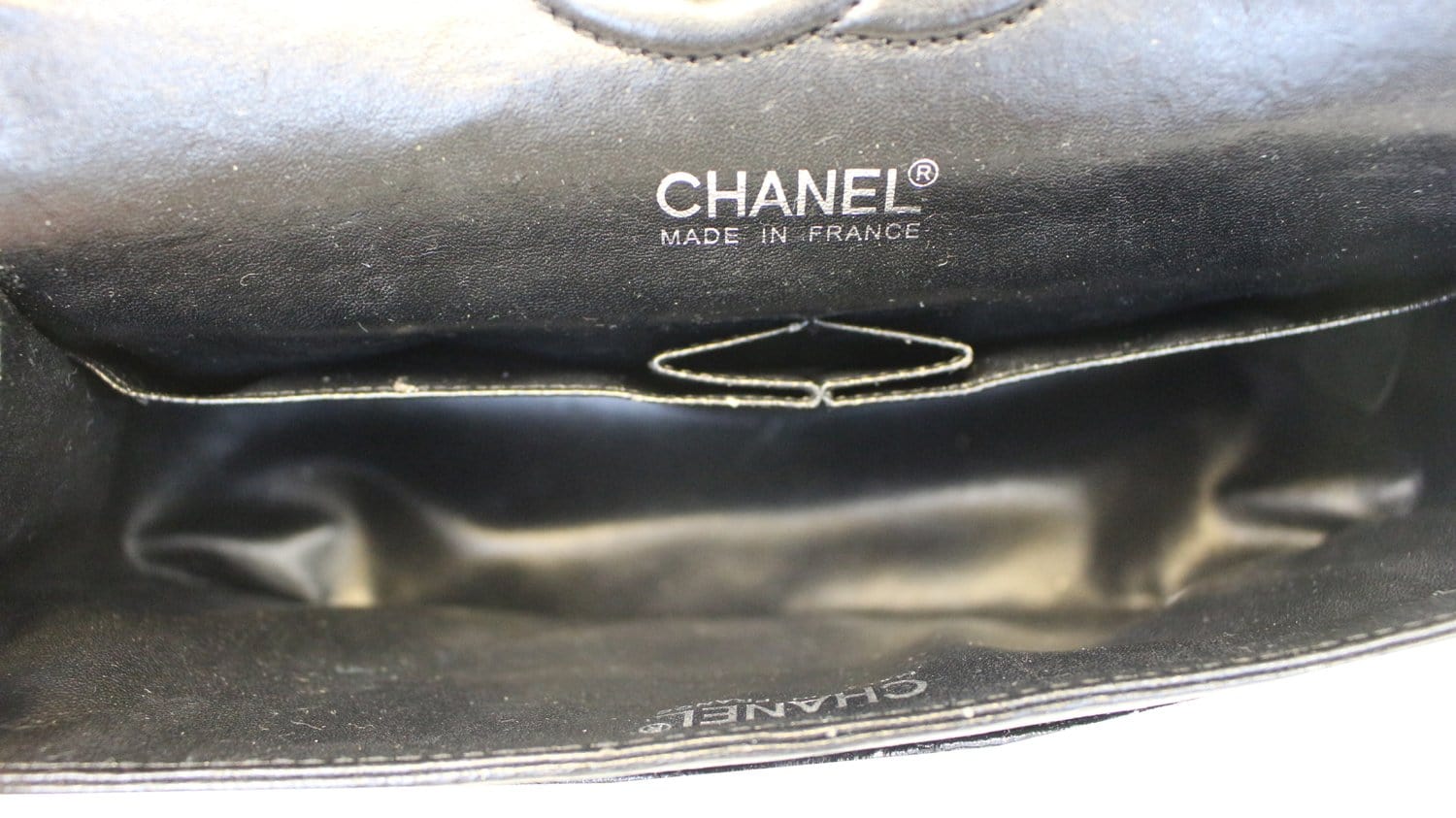 CHANEL Black Metallic Reissue 2.55 Leather Flap Bag