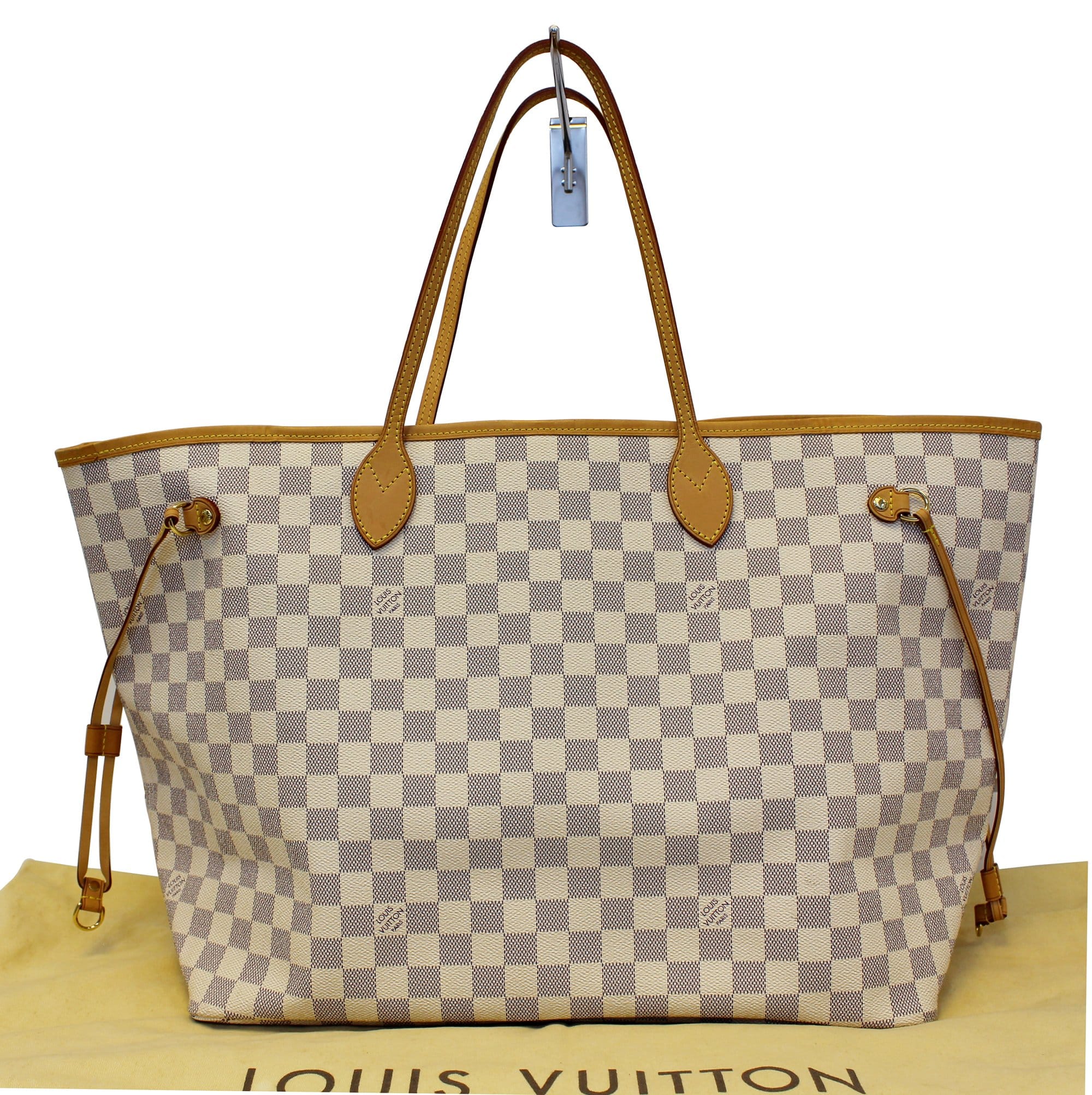 HER Authentic - Just posted 🤍 Louis Vuitton Damier Azur Stresa GM is a  great alternative to the Neverfull GM. Large & oversized but has a top  zipper too! Retail was $2240+tax