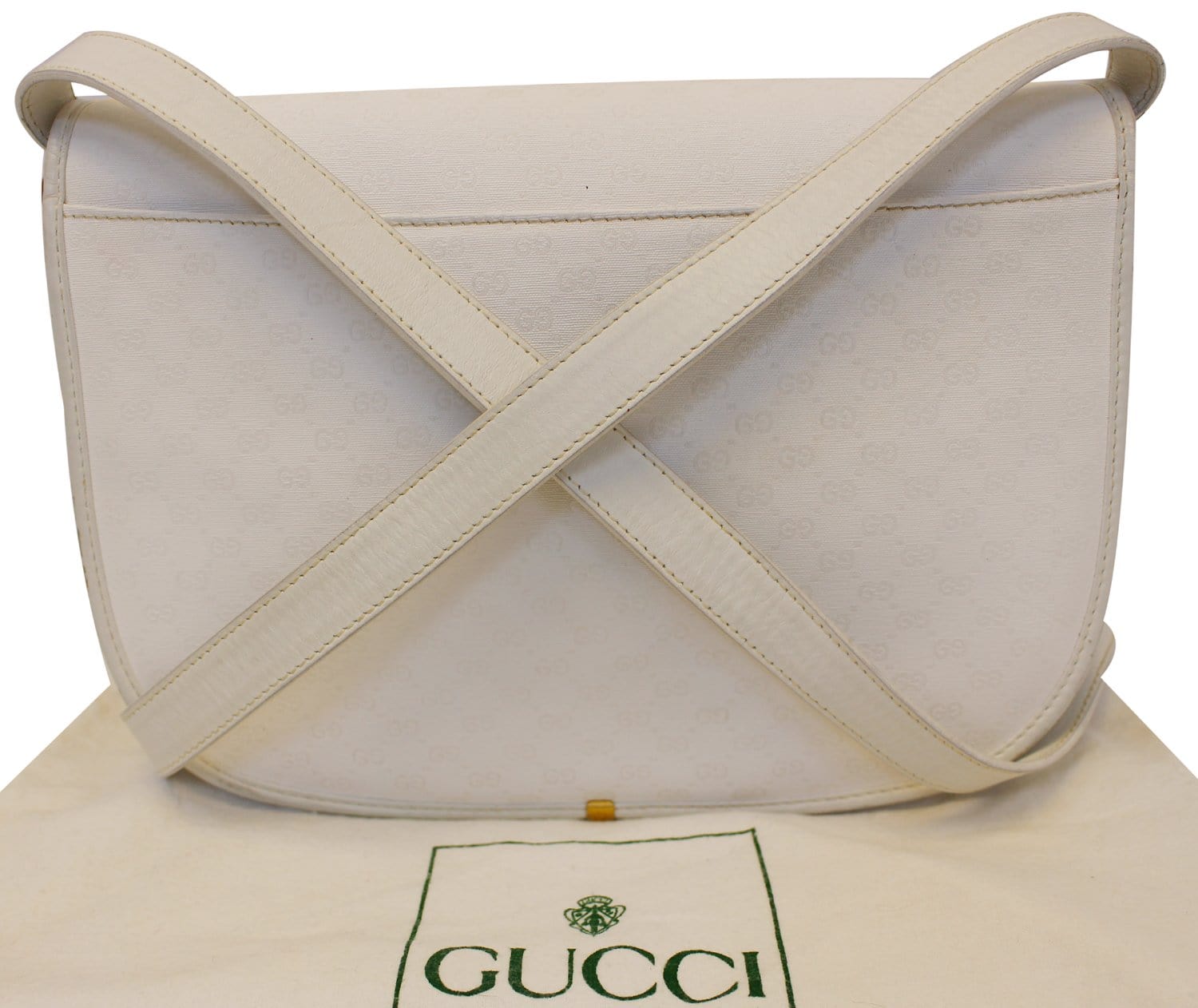 vintage 80’s white gucci crossbody bag