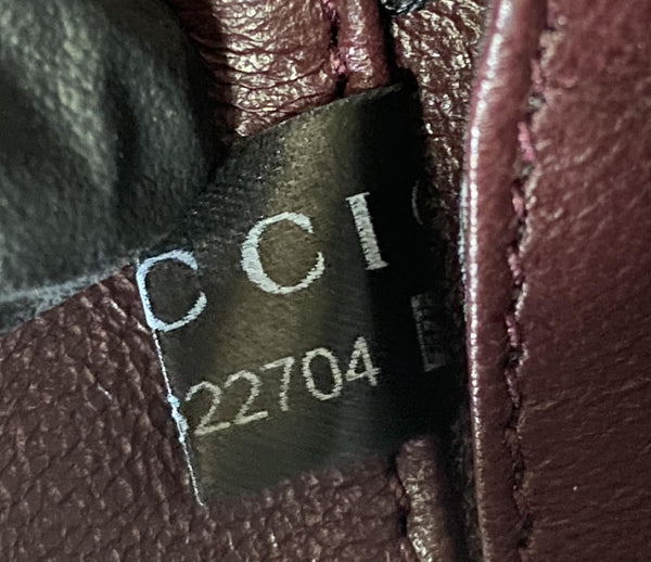  Gucci Medium Zumi Diagonal Stripe Leather Handle Bag close view