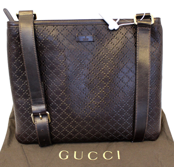 Gucci Black Hilary Lux Diamante Leather Messenger Bag