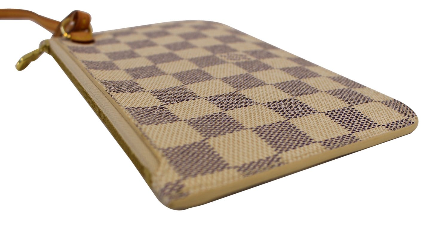 Louis Vuitton Damier Azur wallet - which completes the Neverfull bag Cream  Leather ref.87576 - Joli Closet