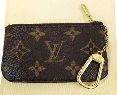 LOUIS VUITTON Monogram Canvas Pochette Key Cles Coin Case