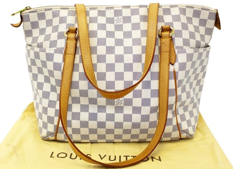 LOUIS VUITTON Damier Azur Totally MM Shoulder Handbag