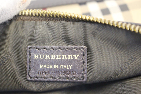 BURBERRY Haymarket Check Coated Canvas Peyton Crossbody Bag