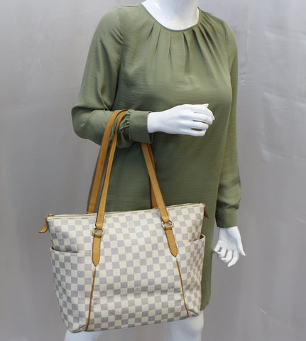LOUIS VUITTON Damier Azur Totally MM Shoulder Handbag