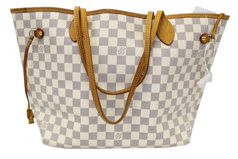 LOUIS VUITTON Damier Azur Neverfull MM Shoulder Bag