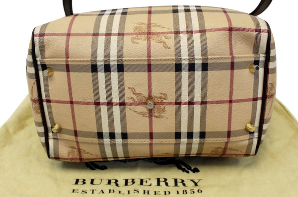 BURBERRY Haymarket Check PVC Tote Shoulder Bag